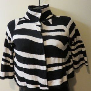 ZEBRA STRIPED SHORT JACKET/SIZE SMALL/I.N.C. BRAND